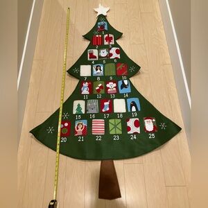 Festive Green Advent Calendar Tree